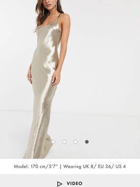 ASOS DESIGN scoop back bias cut satin maxi dress